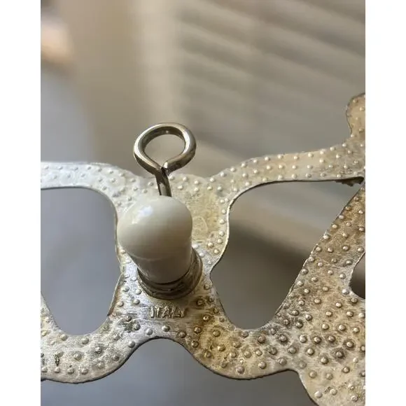 VTG Silverplated Butterfly Trivet Leonard Wall Hanging Decor MCM Moth Hot Plate - Picture 5 of 5